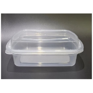 Boîte à lunch jetable écologique en plastique PP transparent moderne 1 compartiment pour la cuisine Design pliable - Product Image 1