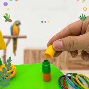 Parrot Toy Training Set: <b>Ring</b> Toss Game for Small and Medium-Sized Birds—Interactive Training Equipment - Product Image 5