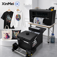 Imprimante de t-shirts A3 XINMEI en gros d'usine, machine d'impression de t-shirts avec double tête d'impression XP600, circulation automatique CMYK Blanc DTF