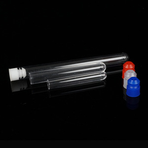 Tubos de ensayo desechables de plástico Chengbao de 16x150 mm y 12x100 mm con tapones para almacenamiento de muestras de laboratorio - Product Image 2