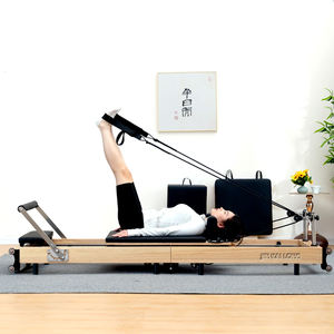 Alta calidad Pilates Reformer plegable Pilates cama de entrenamiento Fitness ejercicio estiramiento equipo máquina madera plegable Yoga hogar - Product Image 6