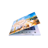 Carte de vœux pour noël, 2 pièces, écran LCD numérique 7 pouces, carte vidéo de vœux
