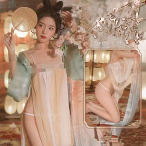 情趣内衣 性感古风汉服蕾丝内衣 一体式 性感大码 - Product Image 5