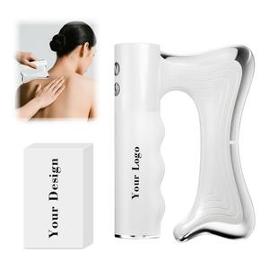 Masseur facial Gua Sha vibrant chauffant EMS 0728, 1200 mAh, en plastique ABS, grattoir musculaire portatif à chaleur constante pour fascia - Product Image 3