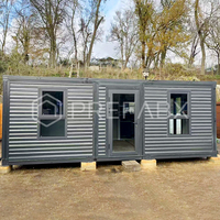 Maison préfabriquée PrefabX House Flip ClassicB, design moderne noir de luxe, maison de haute qualité, 2 chambres, écologique, ignifuge, bâtiment de bureaux