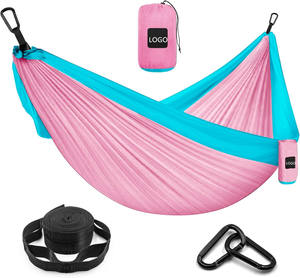 Amaca Goodwin in Tessuto Paracadute, Grande e Ampia, Bicolore, per Campeggio, Giardino, Tempo Libero, Portatile e da Viaggio - Product Image 3