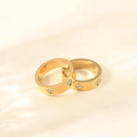 Bijoux personnalisés Mylove, collection de bagues en laiton chic plaqué or 18 carats et argent, avec zircone cubique, motif trèfle, cœur, étoile, pour femmes et hommes