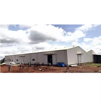 Bâtiment préfabriqué d'entrepôt de structure en acier prêt à l'emploi de 1000 mètres carrés pour le bâtiment en métal d'usine de nourriture