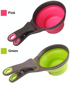 <strong>Pet</strong> <strong>Food</strong> Scoop-Collapsible Folding Silicone Sealing <strong>Clip</strong> Measuring Cup for <strong>Pets</strong> Dogs-1/2 Cup - Product Image 3