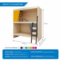 Lit superposé en bois massif avec escalier et espace de rangement, meubles de chambre à coucher pour enfants, lit superposé