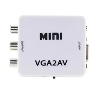 Adaptateur audio VGA vers AV blanc BAJEAL, convertisseur 1080p 3RCA, coaxial, surveillance multimédia, garantie 1 an, boîte cadeau