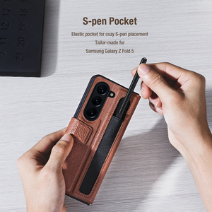 NILLKIN เคสหนังฝาพับระดับพรีเมี่ยมพร้อมช่องเสียบปากกาสำหรับ Samsung Galaxy Z Z Fold 5เคสโทรศัพท์แบบครอบเต็มรูปแบบสำหรับ Samsung Z Fold5 <span class=keywords><strong>Fold4</strong></span> - Product Image 5