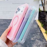 Coque Magnétique Éblouissante à Changement de Couleur pour iPhone 17 Air 16 15 14 13 Pro Max, Compatible Charge Sans Fil et Antichoc