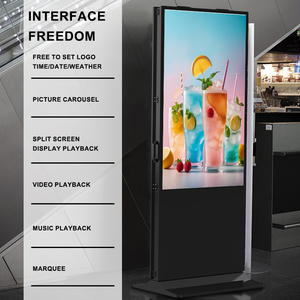 Màn hình kép hai mặt quảng cáo Màn hình <span class=keywords><strong>kiosk</strong></span> 4K Android 9.0 2 gam RAM 350nits độ sáng tầng thường vụ kỹ thuật số biển - Product Image 3