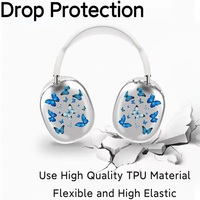 Étuis de protection personnalisés en vrac pour écouteurs Apple AirPods Max, motif de dessin animé, fleurs, cristal, housse de protection