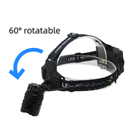 Potente Faro Frontale a LED con Zoom Regolabile, Impermeabile IP44, Batteria Li-Ion 18650, Portata 750-999M, Stabile ed Esterno