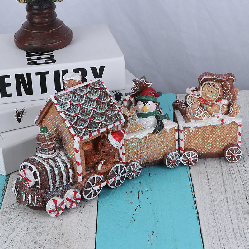 Cross-border Train Christmas Ornaments Holiday Gifts Gingerbread