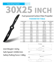 RAYI 30*25 Nouvelles pales d'hélice en fibre de carbone originales pour drones agricoles Hobbywing T-motor MAD, pièces de rechange pour UAV, vente chaude
