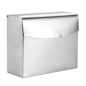 <b>Wall</b> Mounted Toilet <b>Paper</b> Holder Black Rectangular Waterproof No Drilling Required Storage Rack For Bathroom - Product Image 5