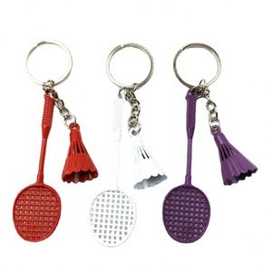 Colorful Badminton Racket Keychain Cute <b>Mini</b> Sports Keyring for Women Men Metal Car Key Chains <b>Backpack</b> Pendant Novelty Gifts - Product Image 4