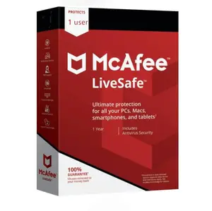 PC/MACコード1歳ユーザーMcAfeeコンピューターウイルス対策ソフトウェアSend Key LiveSafe