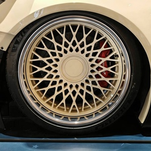 Jantes forgées sur mesure 2 pièces en satin noir chromé 17 18 19 20 21 22 pouces 5x100 5x108 5x112 5x114.3 5x115 5x120 5x127 5x130 - Product Image 1