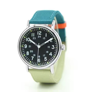 High Quality Elegant Nylon Band <b>Watch</b> for Unisex Waterproof Stainless Steel Wristwatch Custom Different Color Dial <b>Watches</b> - Product Image 4
