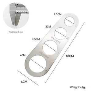 Herramienta de Control de 4 agujeros de acero inoxidable para cocina, medidor de pasta, medidor de fideos finos, herramienta de medición de espagueti - Product Image 3