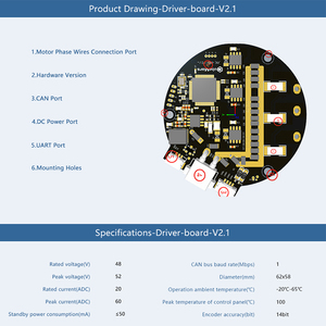 Board-V2.1 Driver cubemari solo per motori <span class=keywords><strong>AK</strong></span> (AK60-6 esept) - Product Image 6