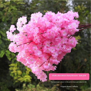 Rami di <span class=keywords><strong>Fiori</strong></span> di Ciliegio Artificiali Fai-da-Te <span class=keywords><strong>con</strong></span> Foglie per Decorazioni Matrimoniali - Product Image 3