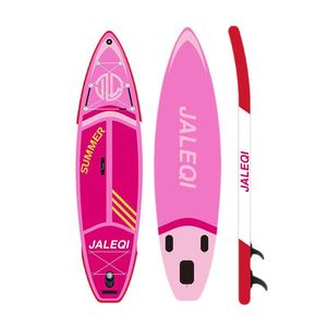 Planche de paddle gonflable rose Macaron, professionnelle, pour yoga, extra large et stable, pour femmes - Product Image 1