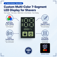 Pantalla LED de 7 Segmentos Personalizada de Alta Calidad, Panel de Visualización para Afeitadoras, Pantalla de Porcentaje de Batería para Fabricantes de Recortadoras de Barba