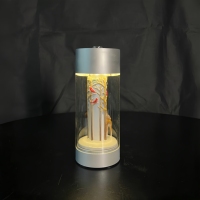 Lanterne portable artistique sculpturale en forme de cerf de la forêt, style Noël, avec batterie rechargeable, lumière LED nocturne étanche et à intensité variable