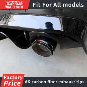 Puntas de escape universales de fibra de carbono, silenciador de escape de rendimiento, silenciador de escape personalizado para coche, Punta trasera, logotipo personalizado - Product Image 2