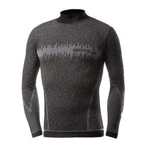 Chemise thermique à manches longues et col roulé Biotex 3D noire M/L pour moto - Product Image 1