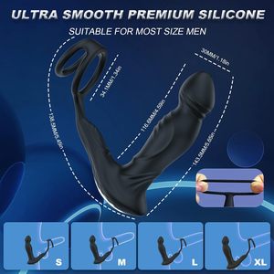 Men's penis stimulating toy <b>vibration</b> button prostate massager up and down peristalsis <b>remote</b> control - Product Image 2