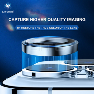 Wholesale Lito Metal Tempered Glass <strong>Camera</strong> Lens Ring <strong>Protector</strong> With Applicator for <strong>iPhone</strong> <strong>14</strong> 13 <strong>Pro</strong> Max Mini Plus - Product Image 4