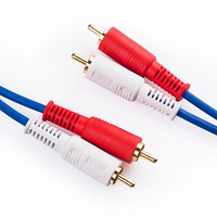 Câble répartiteur audio stéréo mâle 24K plaqué or 2RCA pour TV Lecteur DVD Amplificateur CD Platine Haut-parleur Paire torsadée Ordinateur
