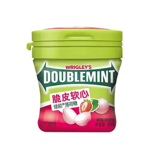 Premium Wrigley Strawberry Mint Flavor Knusprige Haut Weiches Herz 80g Mint Kaugummi Vivid Gum