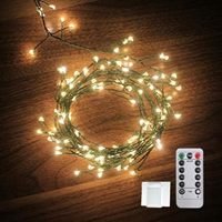 Guirlande lumineuse de Noël à piles 8 modes, fils de cuivre, feux d'artifice, lumières scintillantes, guirlande féerique, décoration de Noël, décoration de mariage