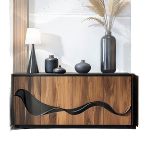 Solid Wood <b>Sideboard</b> 120x40x85cm Storage Cabinet Living Room Furniture Modern Design Multi Layer Storage Cabinet - Product Image 5