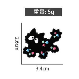 カスタムメーカーによる、ブローチデザイン用の面白くてカラフルな星、かわいい動物の漫画風、亜鉛合金鋳造、ソフトエナメル製 - Product Image 5