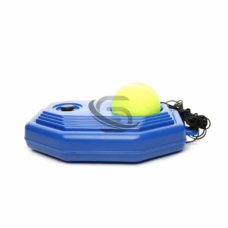 Blue Plastic Racket Ball Trainer Single Tennis Practice Base Elastic Tennis Exercise Training Device Tennis Accessories