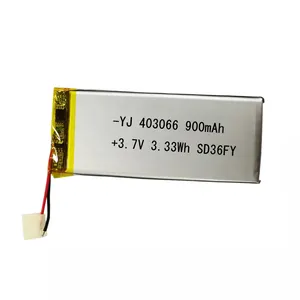 OEM/ODM High Quality Factory Rechargeable Lithium Polymer Battery 3.7 V 403066/900mAh For Waist Massager