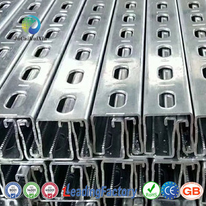 פרופילי פלדה מגולוונת כבדה מסוג U של JCHX-OEM, Q235b, לתליית פאנלים סולאריים על גג, מסילות פלדה פחמנית, קורות מסגרת סולארית. - Product Image 2