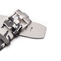 LAIHE Hochwertiges Camouflage-Armbandarmband Gummi armband für Offshore 28mm 30mm Armbanduhren