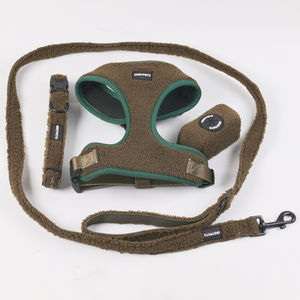 Okeypets ชุดสายจูงสุนัขขนแกะบุนุ่มหรูหราปรับแต่งได้ตามต้องการ - Product Image 1