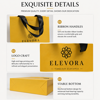 Sac de shopping en papier d'art élégant et luxueux avec estampage à chaud doré pour les boutiques de vêtements et l'emballage de cadeaux