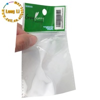 Pochette d'emballage transparente en BOPP avec logo personnalisé pour bijoux, colliers et pierres précieuses