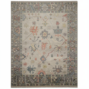 KNOTS RUG Handmade Hand knotted High quality modernTurkish Oushak Area Rug Vintage Style Wool <b>Carpet</b> Soft Pastel for home - Product Image 1